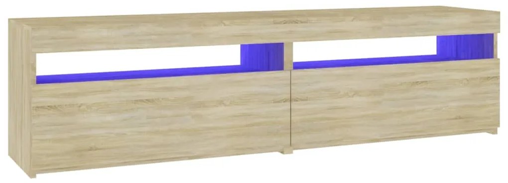 vidaXL Έπιπλο Τηλεόρασης με LED 2 τεμ. Sonoma Δρυς 75 x 35 x 40 εκ.