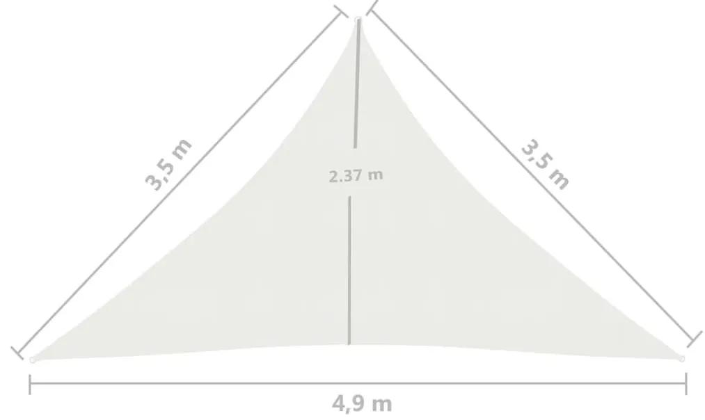 Πανί Σκίασης Λευκό 3,5 x 3,5 x 4,9 μ. από HDPE 160 γρ./μ² - Λευκό
