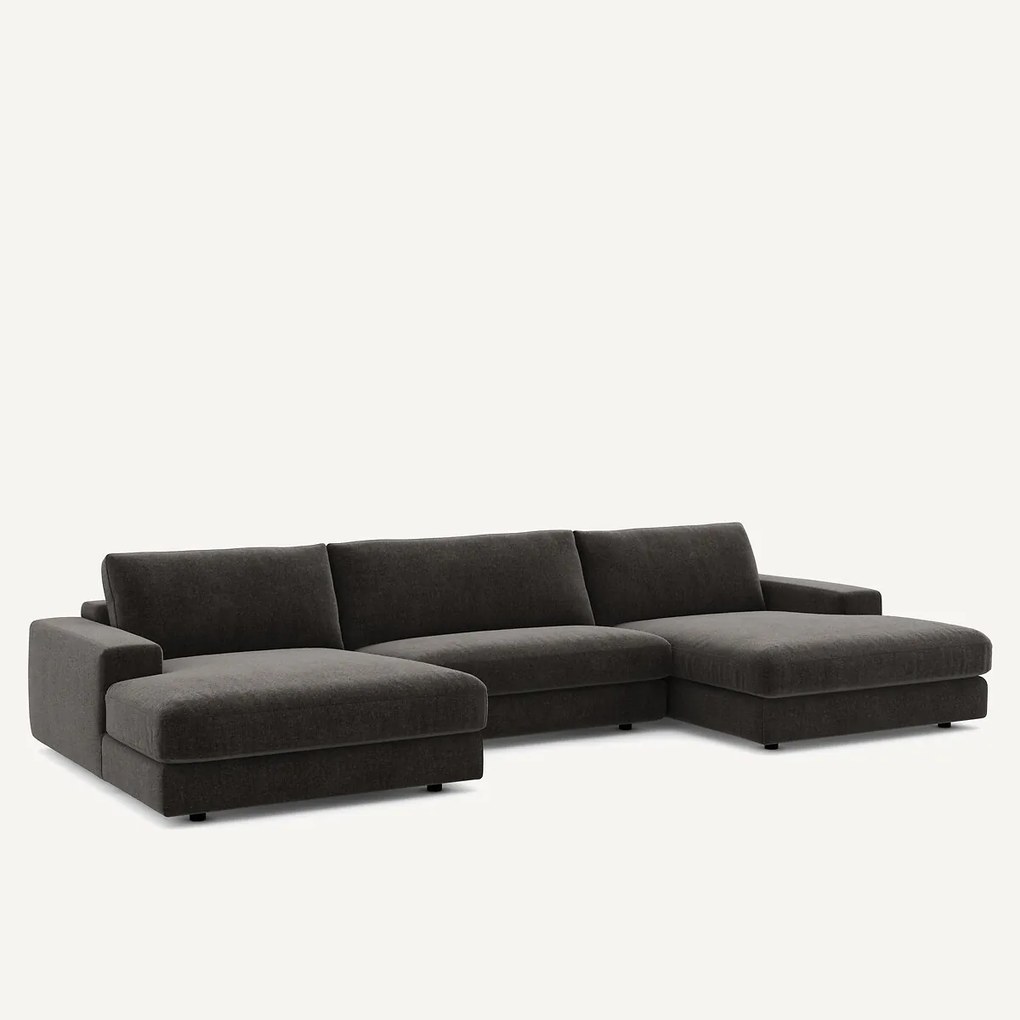 Καναπές 5 θέσεων από βελούδινο chenille, Skander