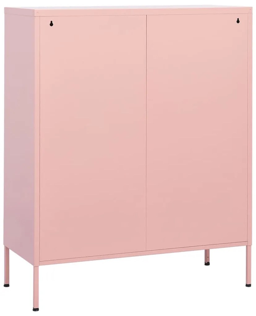 vidaXL Ντουλάπι Αποθήκευσης Ροζ 80 x 35 x 101,5 εκ. από Ατσάλι