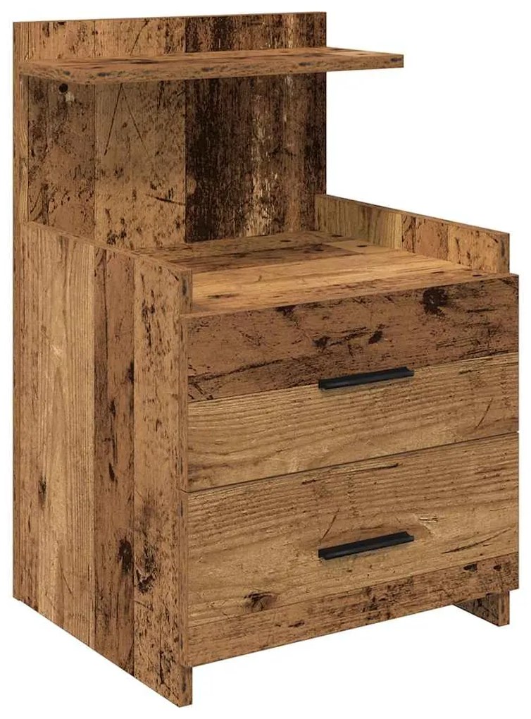 vidaXL Κομοδίνο με 2 Συρτάρια από Παλιό Ξύλο 40x36,5x62 εκ.