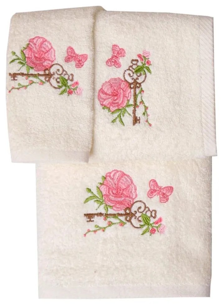 Πετσέτες 33 Σετ 2τμχ Ecru Viopros Σετ Πετσέτες 50x100cm 100% Cotton