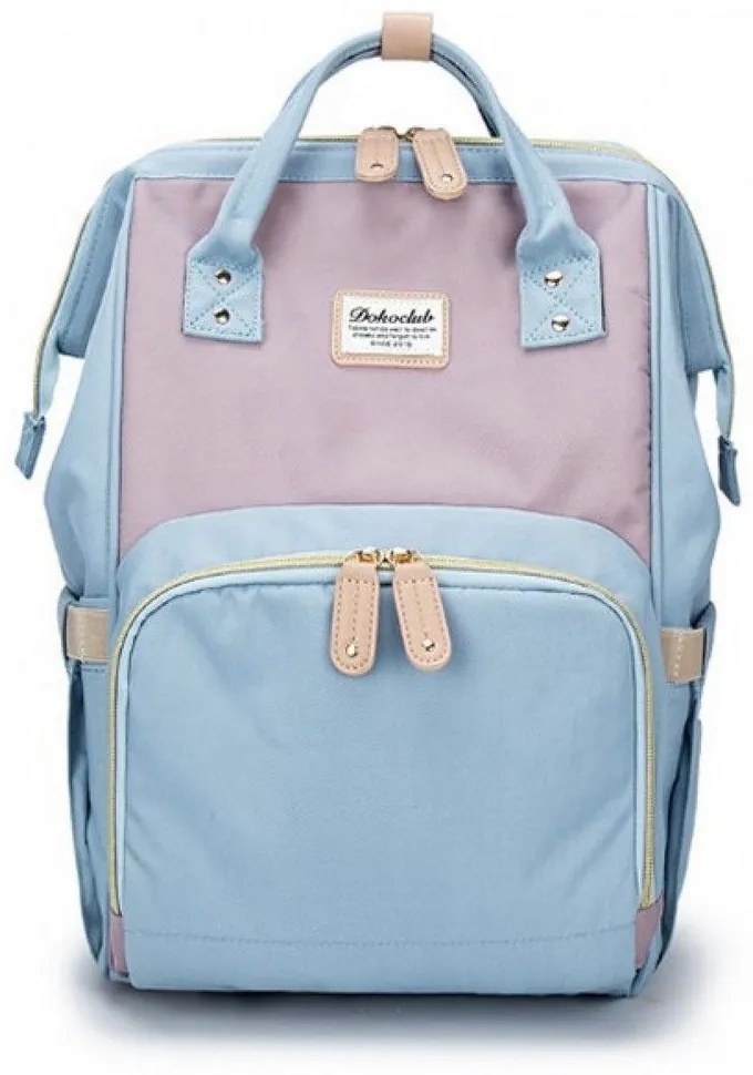 Τσάντα Μωρού Πλάτης B-314 42x28x21 Light Blue-Purple Doko Club Ύφασμα