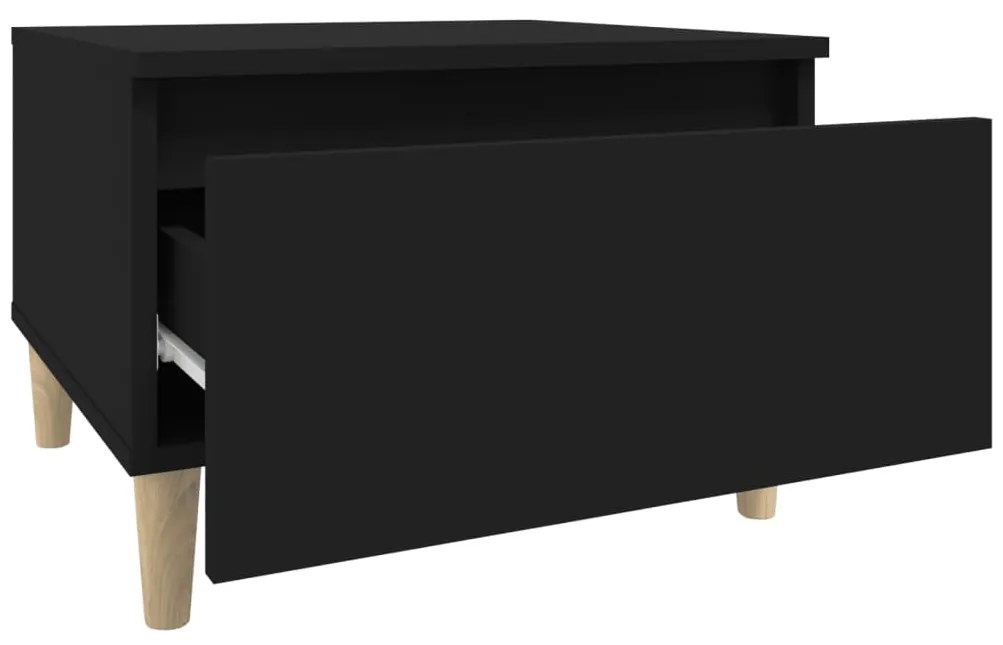 vidaXL Βοηθητικό Τραπέζι Μαύρο 50x46x35 εκ. από Επεξεργασμένο Ξύλο