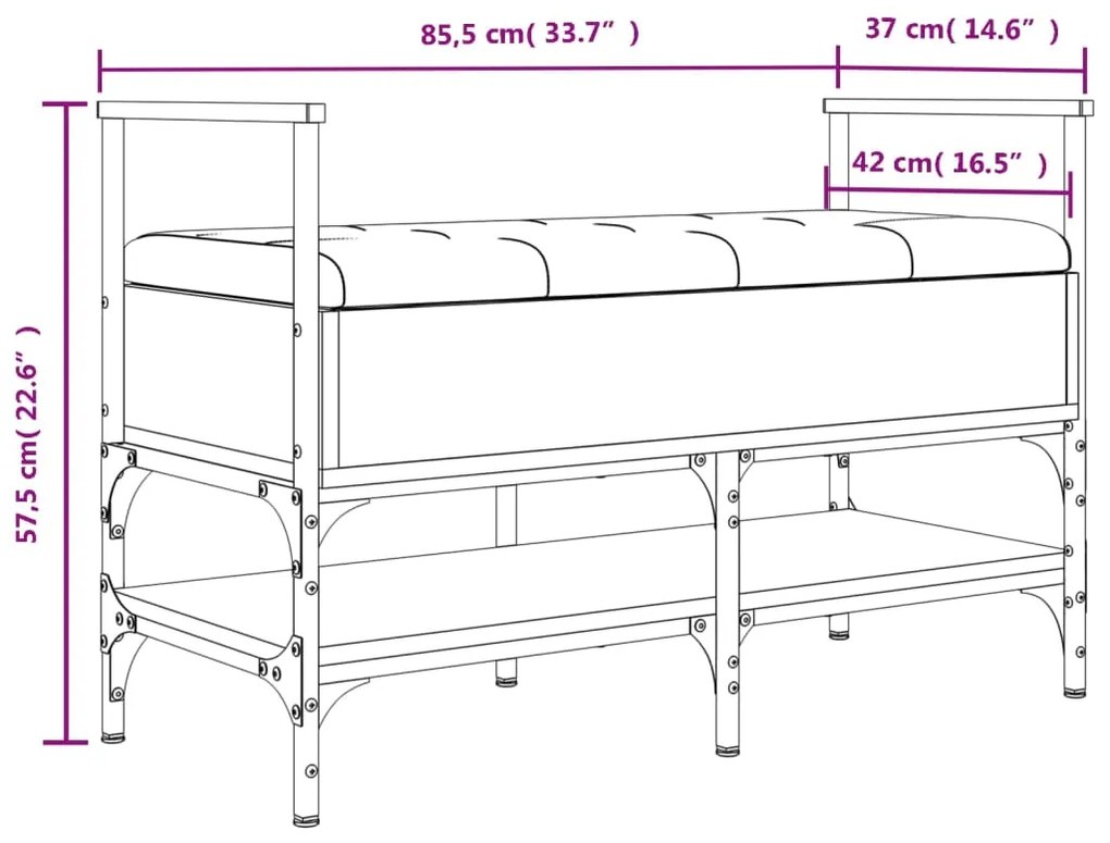 ΠΑΠΟΥΤΣΟΘΗΚΗ ΓΚΡΙ SONOMA 85,5X42X57,5ΕΚ. ΑΠΟ ΕΠΕΞΕΡΓΑΣΜΕΝΟ ΞΥΛΟ 835232