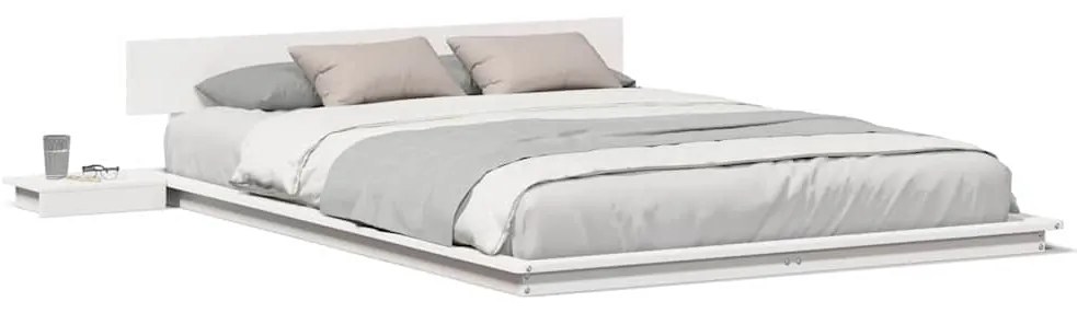 vidaXL Σκελετός Κρεβατιού Λευκό 140 x 200 cm ξύλο