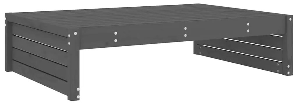 vidaXL Υποπόδιο Κήπου Γκρι 120 x 80 εκ. από Μασίφ Ξύλο Πεύκου