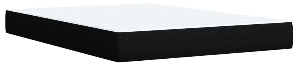 vidaXL Κρεβάτι Boxspring με Στρώμα Μαύρο 160x200 εκ. Υφασμάτινο