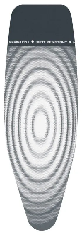 Κάλυμμα τραπεζιού σιδερώματος Brabantia D 90300168, 135x45 cm, 2 mm, Ανθεκτική στη θερμότητα ζώνη σιδερώματος, Σκούρο γκρι/λευκό