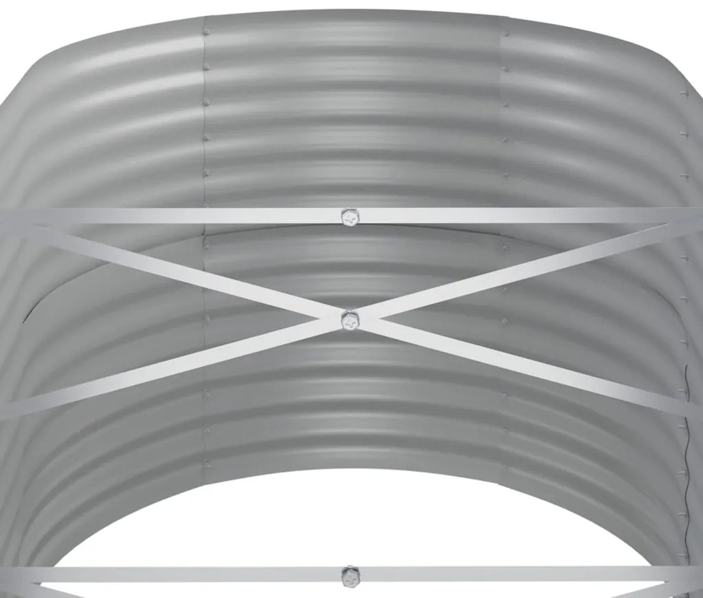 vidaXL Ζαρντινιέρα Καφέ 368x80x68 εκ. Γαλβανισμένος χάλυβας