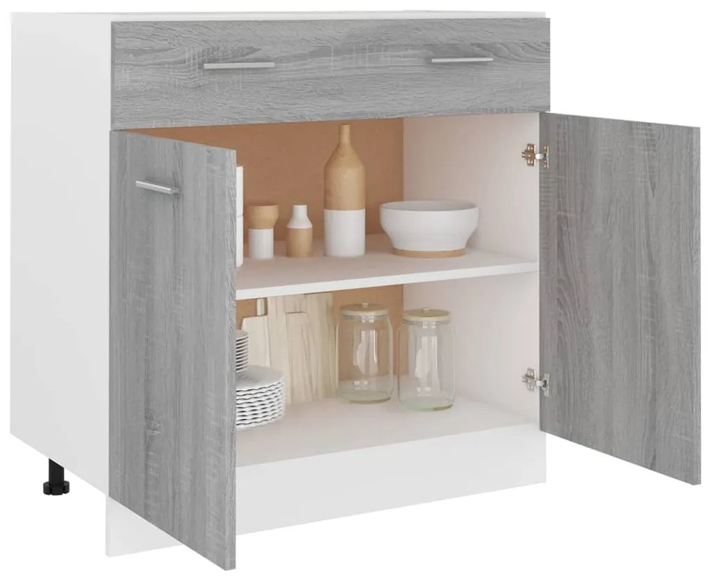 Έπιπλο Με Συρτάρι Lyon Γκρι Sonoma 80x46x81,5 εκ. Επεξεργ. Ξύλο 815580