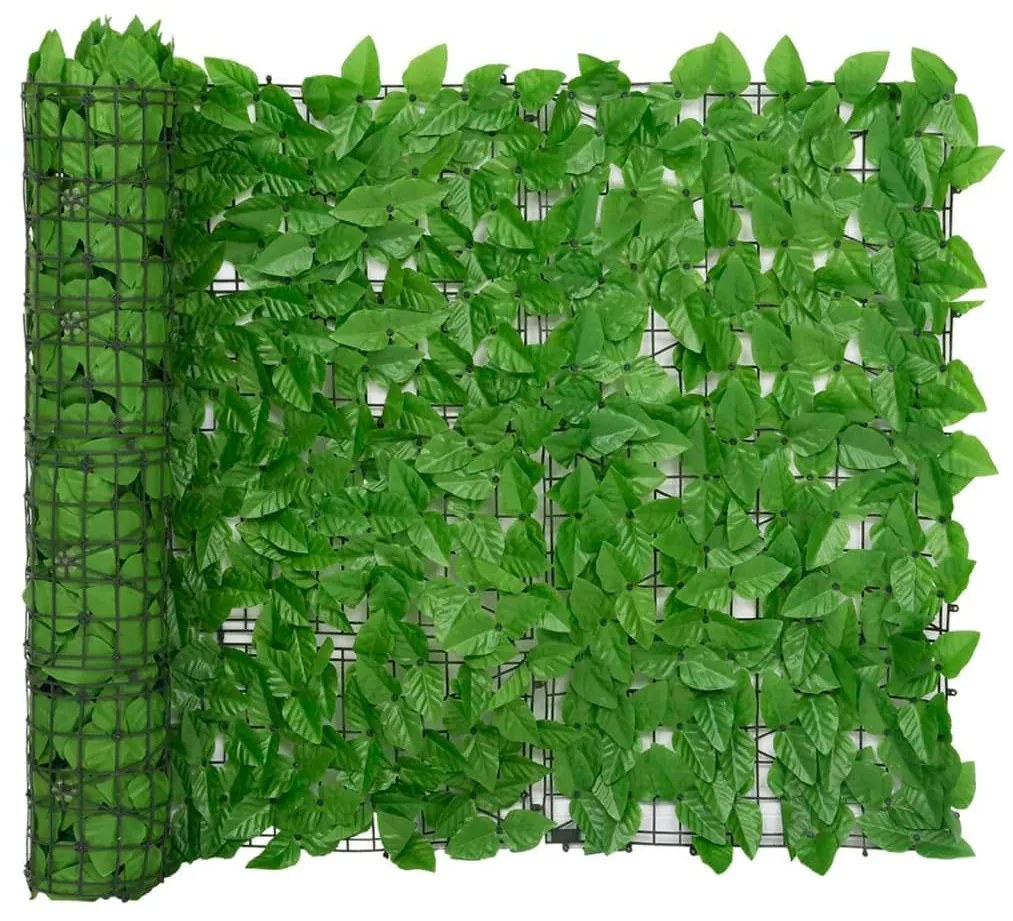 Διαχωριστικό Βεράντας με Πράσινα Φύλλα 300 x 100 εκ. - Πράσινο