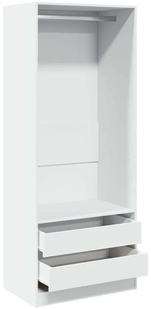 vidaXL Ντουλάπα Λευκή 80 x 50 x 200 εκ. από Επεξεργασμένο Ξύλο