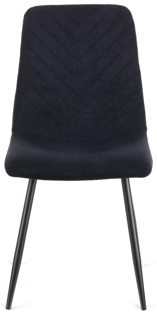 Καρέκλα Rena ύφασμα μαύρο-πόδι μαύρο μεταλλικό 48x55x90