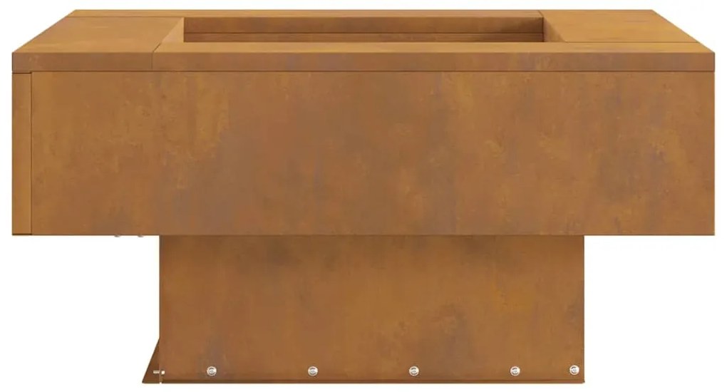vidaXL Τετράγωνο Τζάκι 60x60x30 εκ από Ανοξείδωτο Χάλυβα
