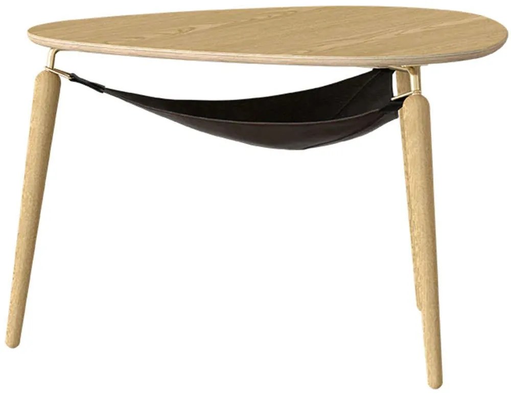 Τραπέζι Σαλονιού Hang Out 5570 Φ80x48,9cm Oak-Brass Umage