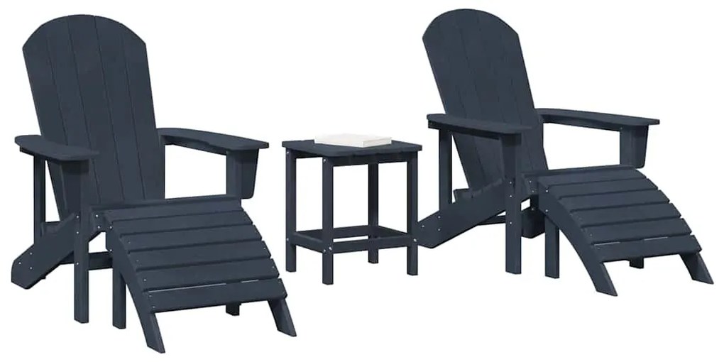 vidaXL Έπιπλα Χαλάρωσης Κήπου 3 pcs Ναυτικό μπλε 38 x 38 x 46cm
