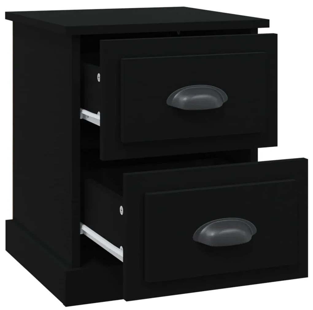 vidaXL Κομοδίνο Μαύρο 39 x 39 x 47,5 εκ. από Επεξεργασμένο Ξύλο