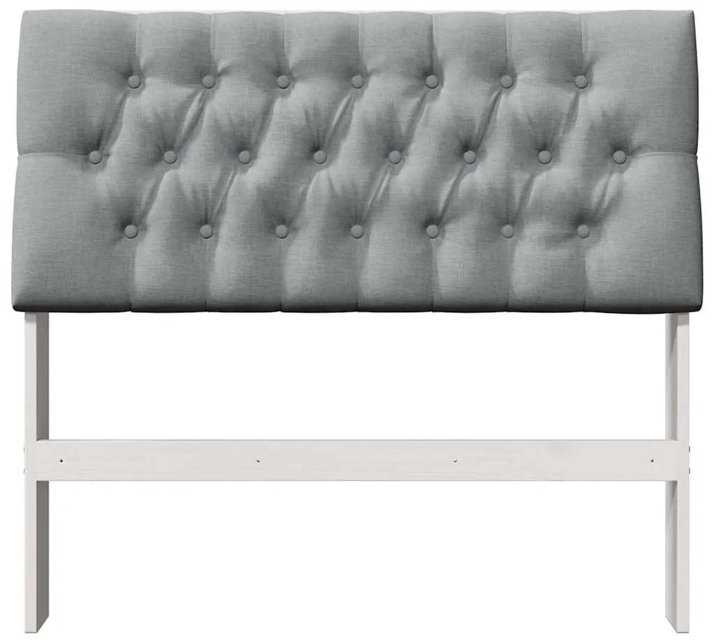 vidaXL Ταπετσαρισμένο κεφαλάρι Ανοιχτό γκρι 100 cm