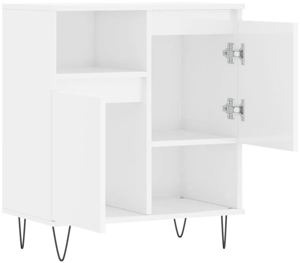 vidaXL Ντουλάπι Γυαλιστερό Λευκό 60x35x70 εκ. από Επεξεργασμένο Ξύλο