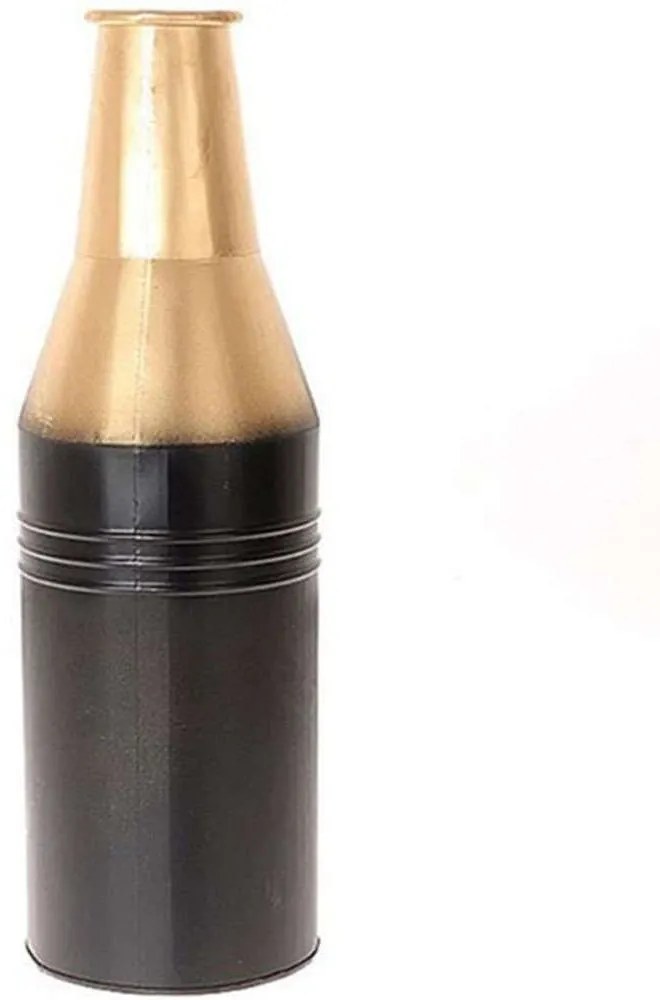 Βάζο Μπουκάλι 012.862259533 16,8x67,2cm Black-Gold Μέταλλο