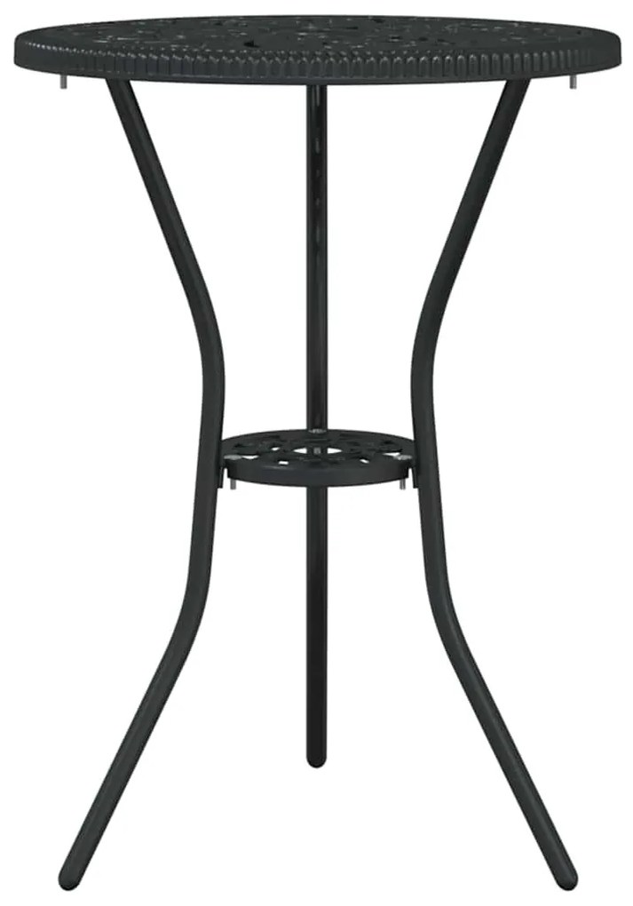 vidaXL Σετ Μπιστρό Κήπου 3 pcs Μαύρο Αλουμίνιο