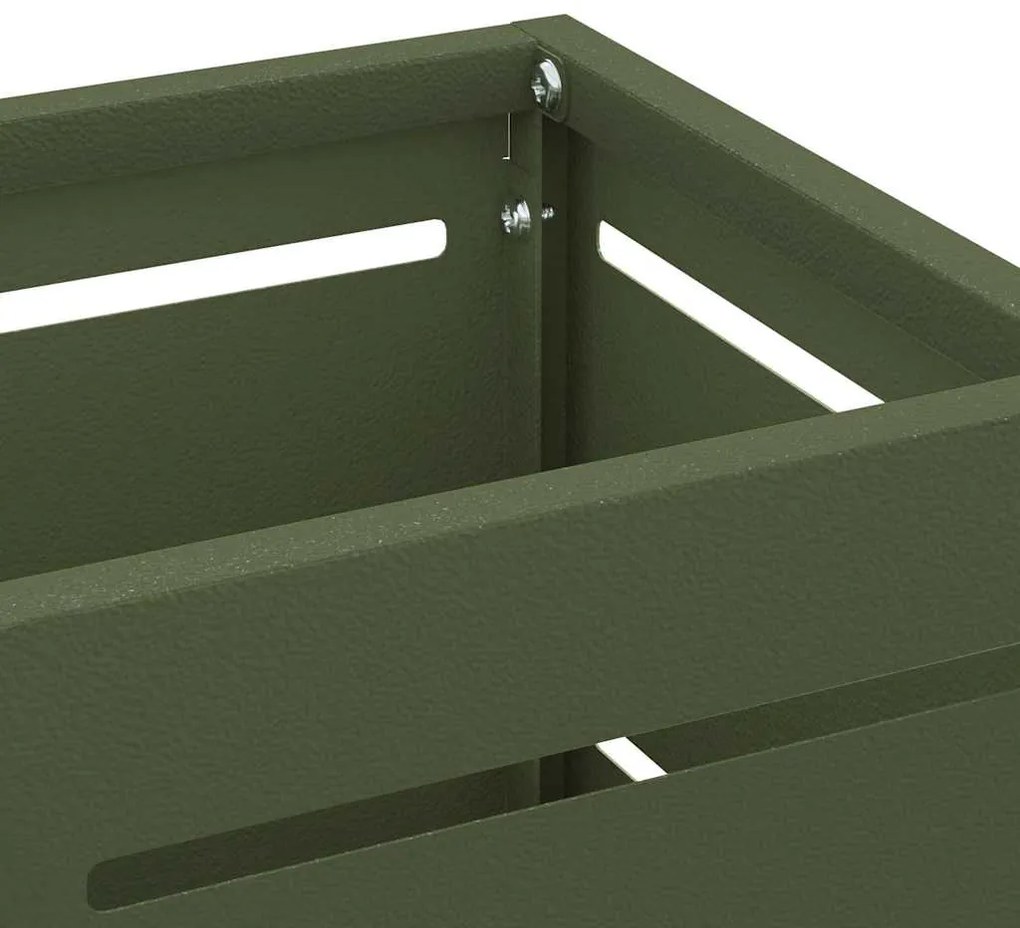 vidaXL Σχέδιο & βάση αποθήκευσης Ελιά 15.5 x 15.5 x 49 εκ Μέταλλο