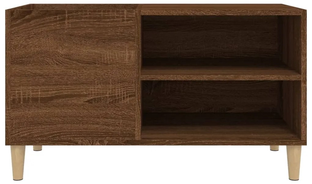 vidaXL Δισκοθήκη Καφέ Δρυς 84,5x38x48 εκ. από Επεξεργασμένο Ξύλο