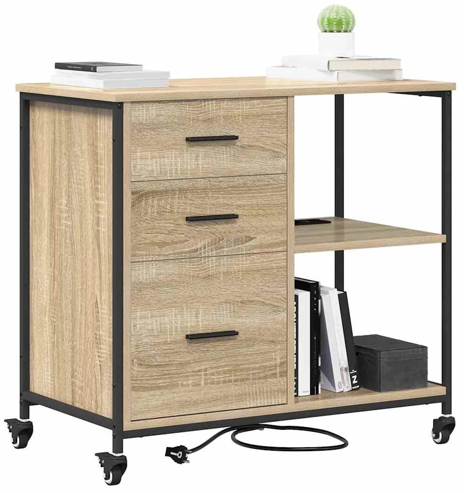 vidaXL Γραφείο Ντουλάπι Sonoma Δρυς 76 x 41 x 72 cm Επεξεργασμένο ξύλο