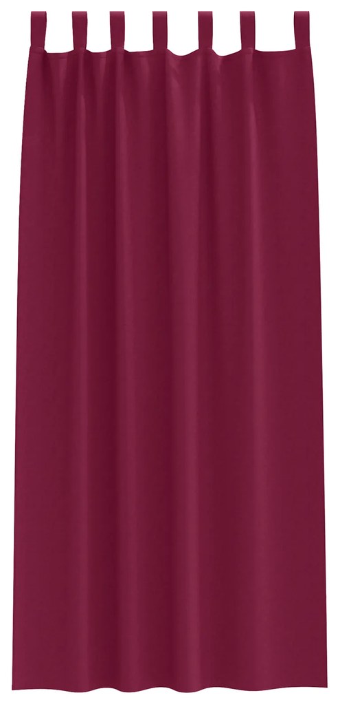 vidaXL Κουρτίνες με κουρτίνες 2 pcs Κόκκινο 245 x 140 εκ. Πολυεστέρας