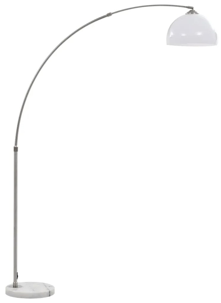 vidaXL Φωτιστικό Δαπέδου Τοξωτό Ασημί 200 εκ. 60 W E27