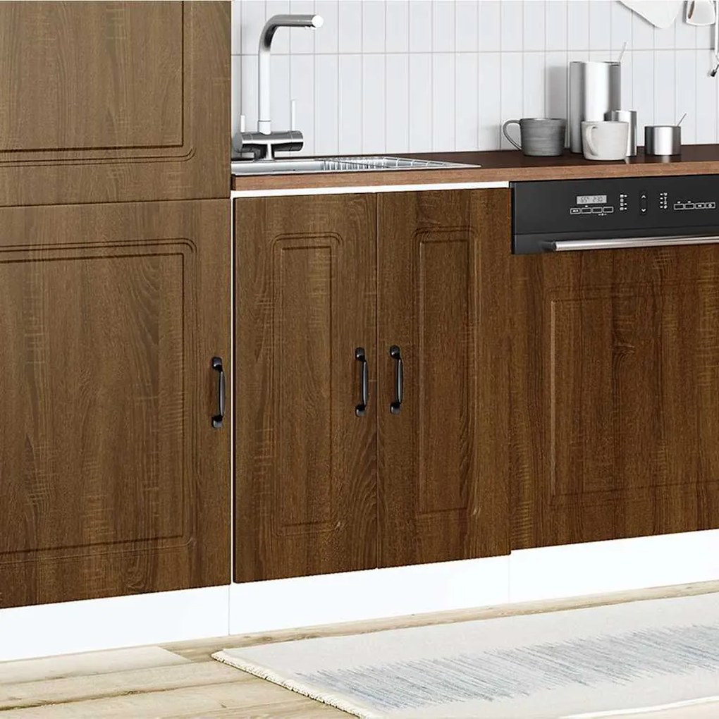 vidaXL Ντουλάπι βάσης νεροχύτη Kalmar Καφέ δρυς 60x46x81,5 εκ.