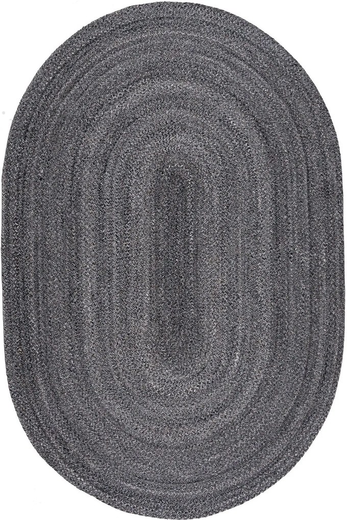 Χαλί Naf Naf Marivan OVAL Charcoal-Grey Βιοκαρπέτ 200X290cm