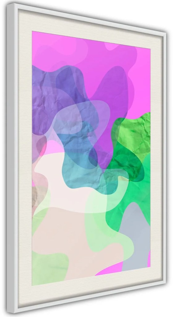 Αφίσα - Colourful Camouflage (Pink) - 30x45 - Χρυσό - Χωρίς πασπαρτού