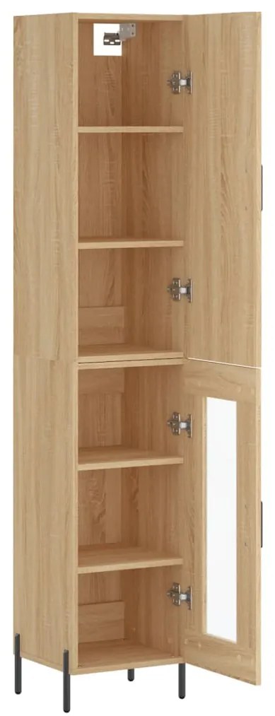 vidaXL Μπουφές Sonoma δρυς 34,5 x 34 x 180 εκ. από Επεξεργασμένο Ξύλο