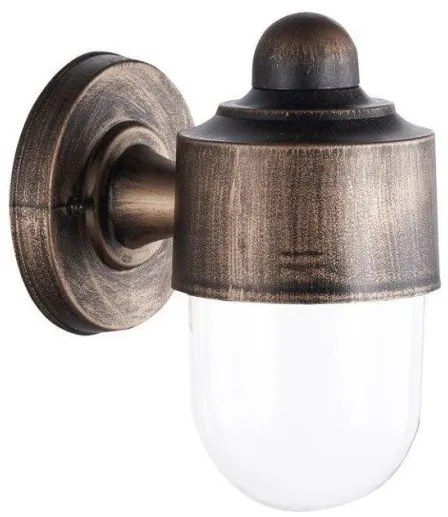 Απλίκα Φωτιστικό Τοίχου Ε27 IP44 Φ9,7 PC Lumen-9-9271-Μπρονζέ 9-9271