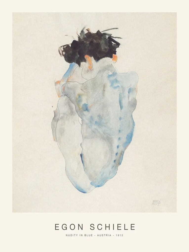 Αναπαραγωγή Nudity in Blue (Special Edition Nude) - Egon Schiele