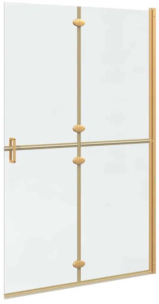 vidaXL Τοίχος ντους Walk-in Άλλο Χρυσό και διαφανές 120 x 190 cm