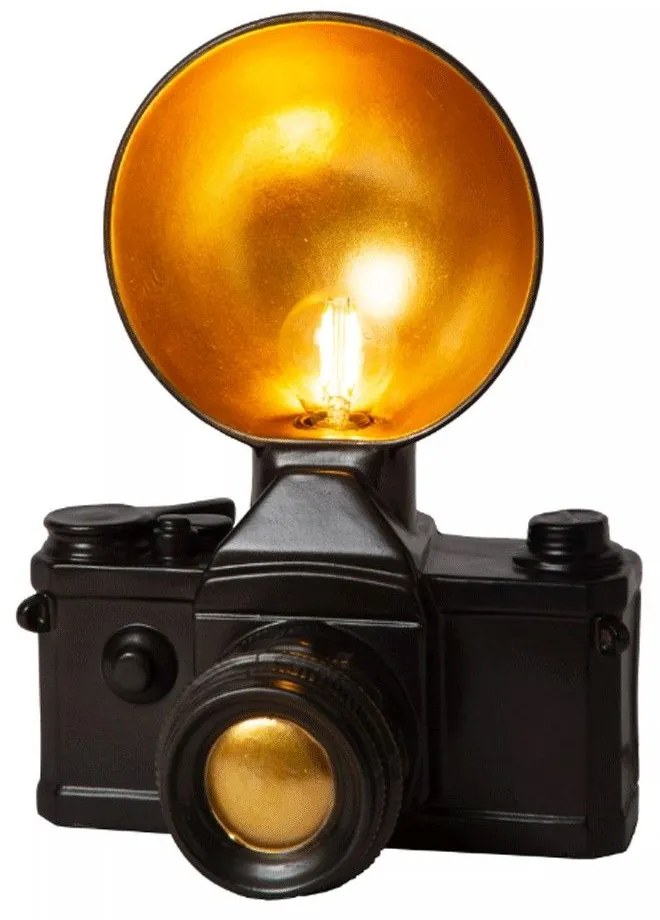 Φωτιστικό Επιτραπέζιο Camera 34546/21/30 22,5x16x30cm 1xE14 25W Black Lucide
