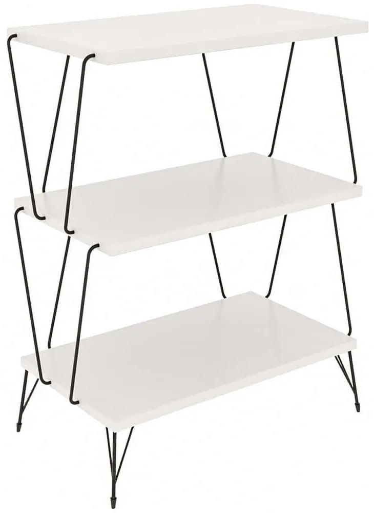 Τραπεζάκι Βοηθητικό Lazandos 854KLN4321 46x30x76cm White-Black