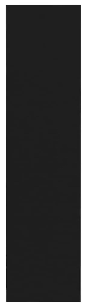 Ντουλάπα Μαύρη 50 x 50 x 200 εκ. από Επεξ. Ξύλο - Μαύρο
