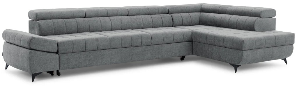 Γωνιακός καναπές/Κρεβάτι Valer Maxi /Γκρι/ 349x97x203/ Δεξιά γωνία BOG265