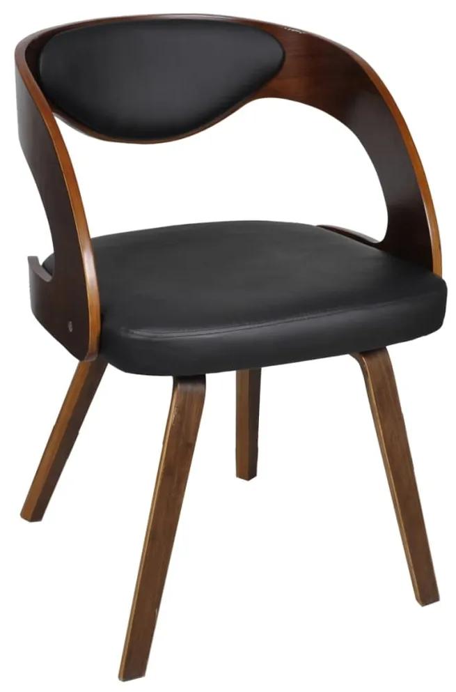 vidaXL Καρέκλες Τραπεζαρίας 4 τεμ. Καφέ Λυγισμένο Ξύλο/Συνθετικό Δέρμα