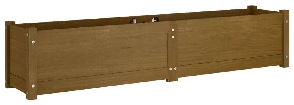vidaXL Ζαρντινιέρα Υπερυψωμένη Μελί 150 x 31 x 31 εκ. από Μασίφ Πεύκο