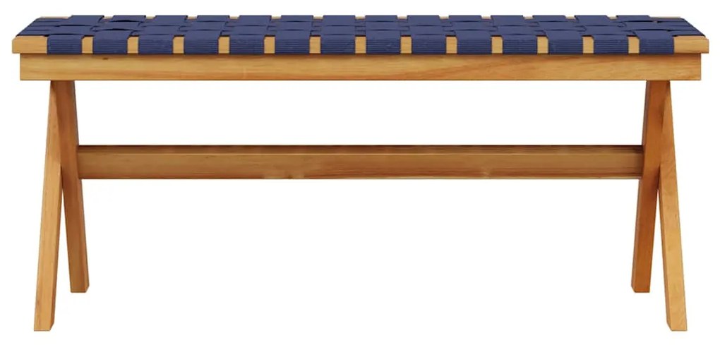 vidaXL Παγκάκι Κήπου Σκούρο Μπλε από Μασίφ Ξύλο Ακακίας και Ύφασμα