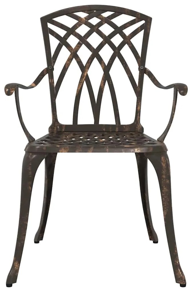 vidaXL Καρέκλα Κήπου 2 pcs Μπρονζέ 53 x 51 x 88.5 εκ. Αλουμίνιο