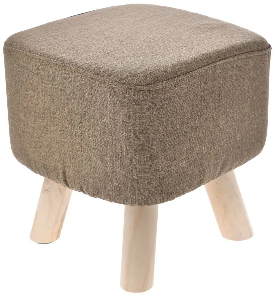 Σκαμπω Με Ύφασμα 70507 30x30x33cm Grey-Natural