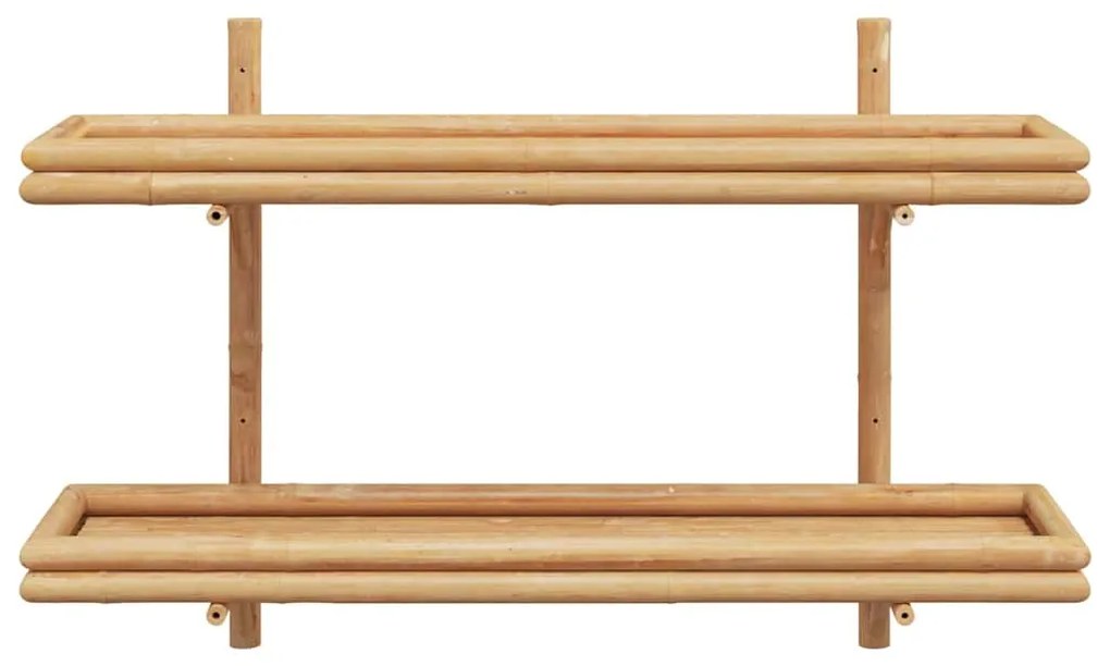 vidaXL Επιτοίχιο Ράφι με ράφι Επιτοίχιο Καφέ 100 x 26 x 60 εκ. Μπαμπού
