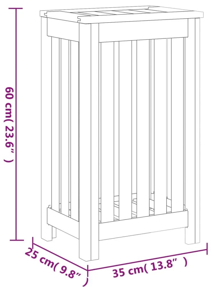 ΚΑΛΑΘΙ ΆΠΛΥΤΩΝ 35X25X60 ΕΚ. ΑΠΟ ΜΑΣΙΦ ΞΥΛΟ TEAK 340758