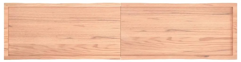 vidaXL Επιφ Τραπεζιού Αν Καφέ 220x50x(2-4)εκ.Ακατέργ. Μασίφ Ξύλο Δρυός